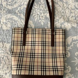 ***SOLD***Authentic Burberry House Check Tote Bag